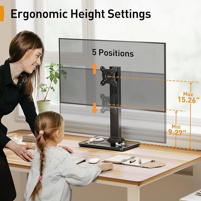 Perlegear Monitor Stand, Freestanding Monitor Mount - Image 3
