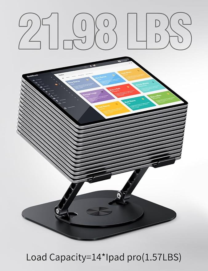 Adjustable Laptop Stand with 360 Rotating Base, Computer Stand - Image 5