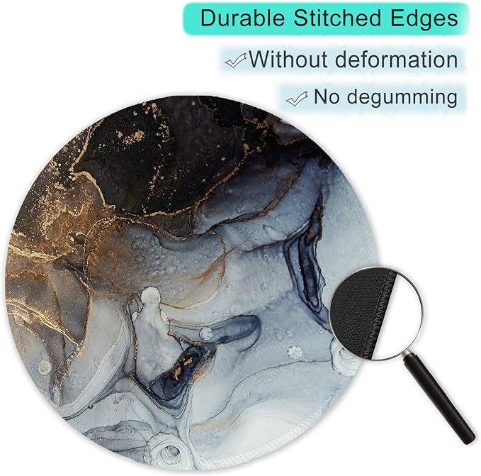 ITNRSIIET Round Mouse Pad with Stitched Edge Premium-Textured Waterproof - Image 5
