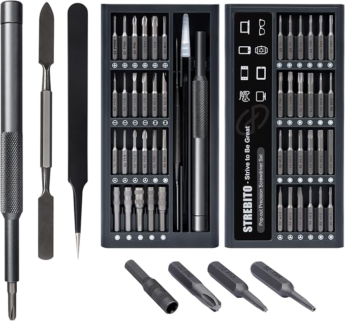 STREBITO Micro Screwdriver Set 50 in 1 Precision Screwdriver Set, S2 Steel by STREBITO