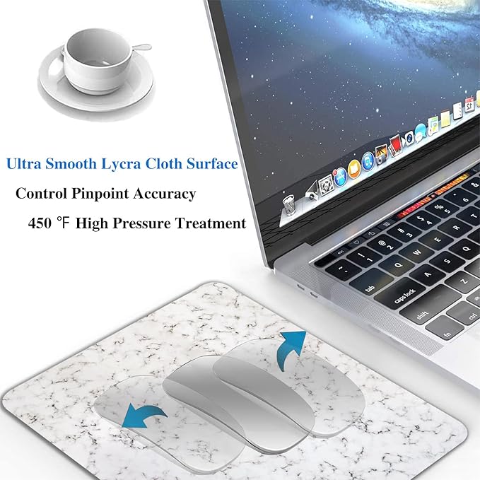 White Marble Black Texture Mouse Pads - Image 5