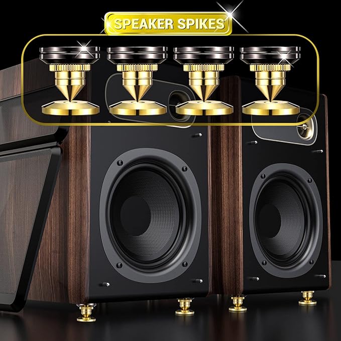 Facmogu 4PCS Golden Speaker Isolation Spikes - Image 5
