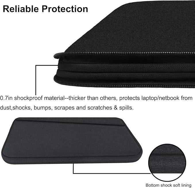Laptop Sleeve Case 13.3 Inch, Durable 14 Inch Laptop Case Computer Carrying Bag - Image 4
