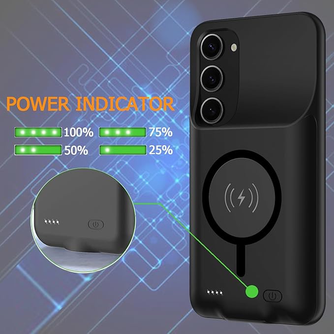 Battery Case for Galaxy S23, Slim Portable Protective Fast Charging Case Backup - Image 4