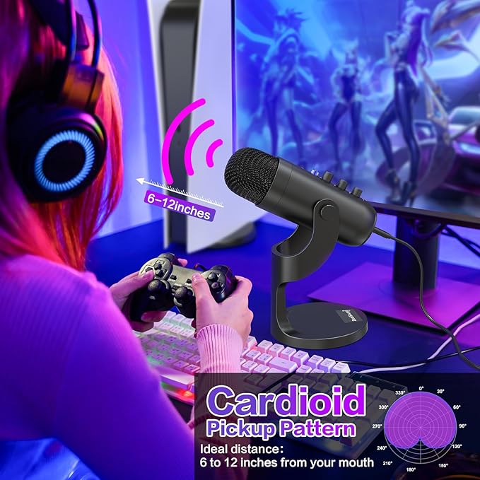 ZealSound USB Microphone, Condenser Computer PC Mic, Plug&Play Gaming - Image 6