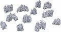 Shroom Grotto Walls by Printable Scenery, 3D Printed Tabletop RPG Scenery and by EnderToys