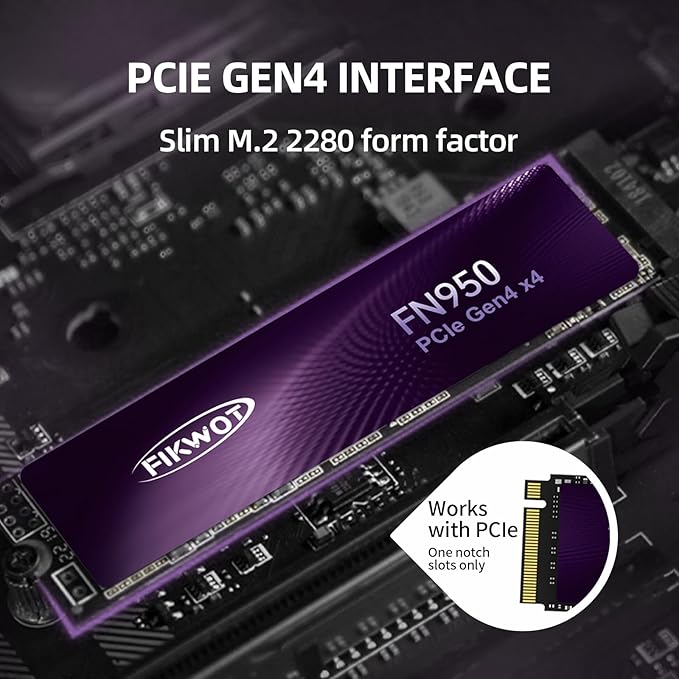 FN950 2TB NVMe SSD M.2 2280 PCIe Gen4x4, Internal Solid State Drive, Configure - Image 8