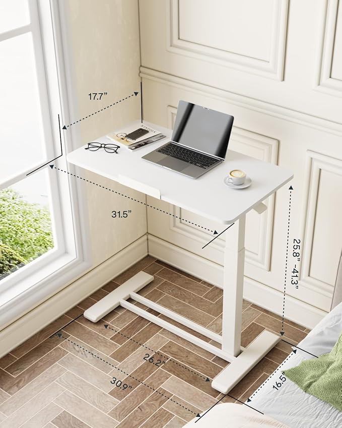 FLEXISPOT H7 PRO Mobile Standing Desk Adjustable Overbed Table Pneumatic - Image 7