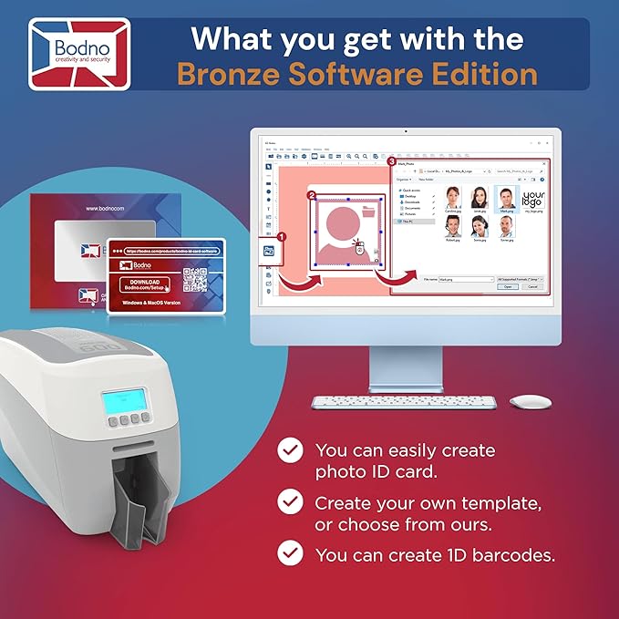 Bodno Magicard 600 Single Sided ID Card Printer & Complete Supplies Package ID - Image 4
