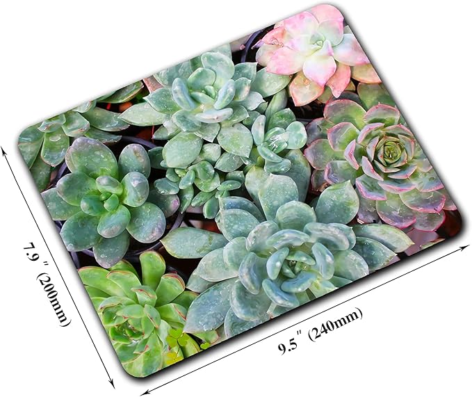 Cute Succulents Mouse Pad, Kawaii Succulent Mouse Pad - Image 2