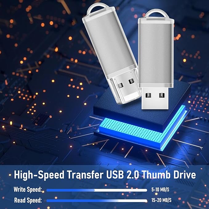 1GB USB Flash Drives 20 Pack, Memorias USB Thumb Drive 2.0 Memory Stick Fat Zip - Image 2