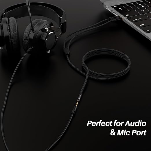 Headphone Splitter for Computer, 3.5mm Female to Dual 3.5mm Male Audio Splitter - Image 2