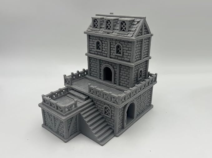 Paintable Tabletop Miniature Building Terrains Compatible - 18mm/28mm Scale - Image 3