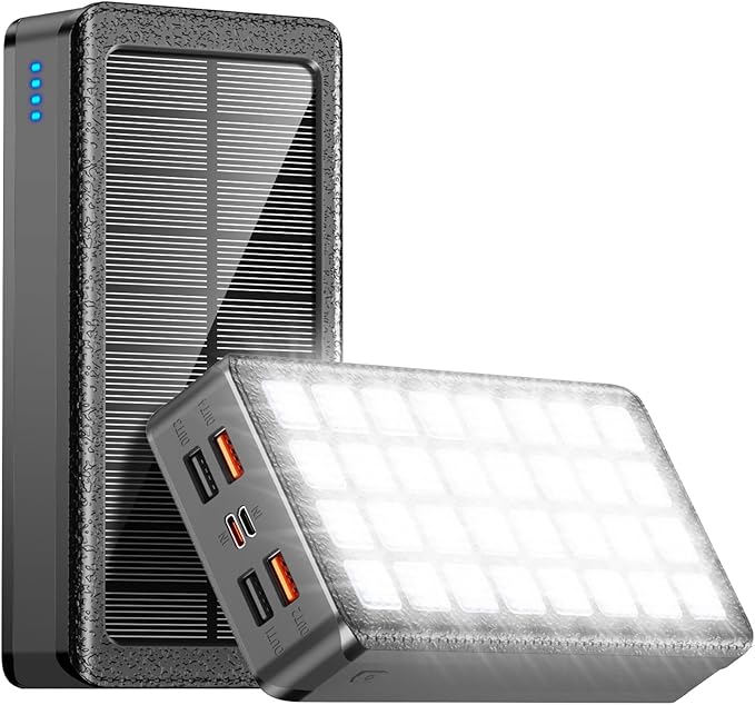 Solar Charger Power Bank 66800mAh Portable Charger by AEECESTORE