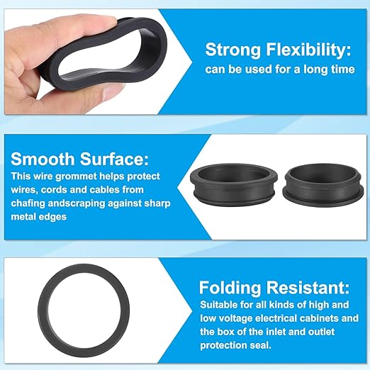 PATIKIL 60.6mm / 2-3/8 Inch Drill Hole, 2-1/8 Inch ID Rubber Grommets - Image 3