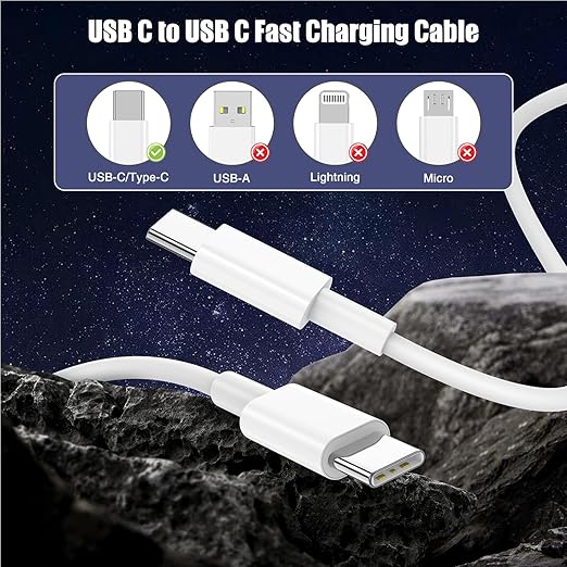 3-Pack 3.3FT 60W USB C to USB C Cable, Type C to Type C Cable, Fast Charging - Image 7