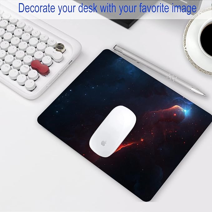 Space Galaxy Mouse Pad Personalized Design Customized Square Office Rubber - Image 7