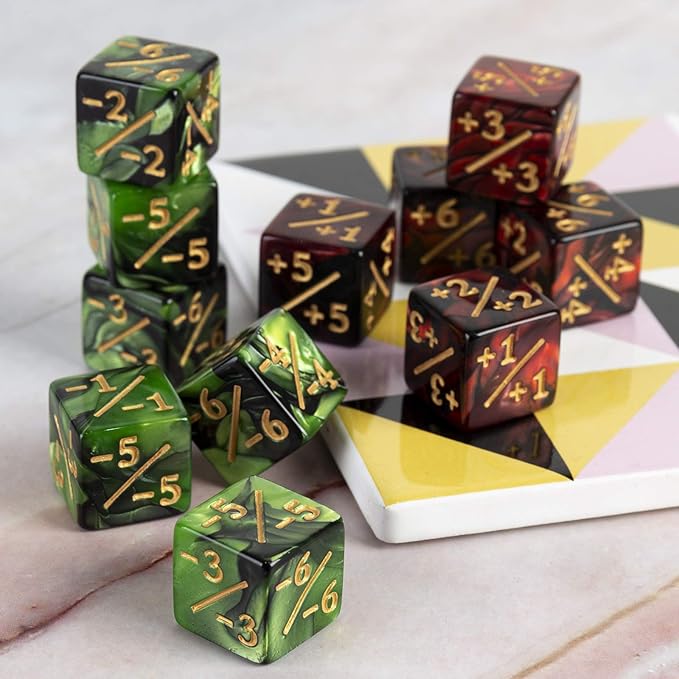 48 Pieces MTG Dice Counter Magic The Gathering Counters +1/+1 Dice Tokens Set - Image 5