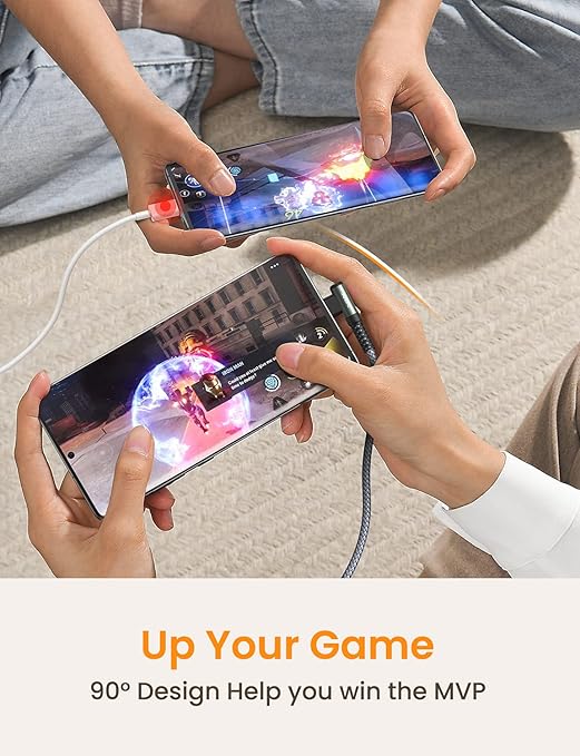 AINOPE USB C Cable 10FT 3.1A Type C Charger Fast Charging, Right Angle USB Type - Image 5