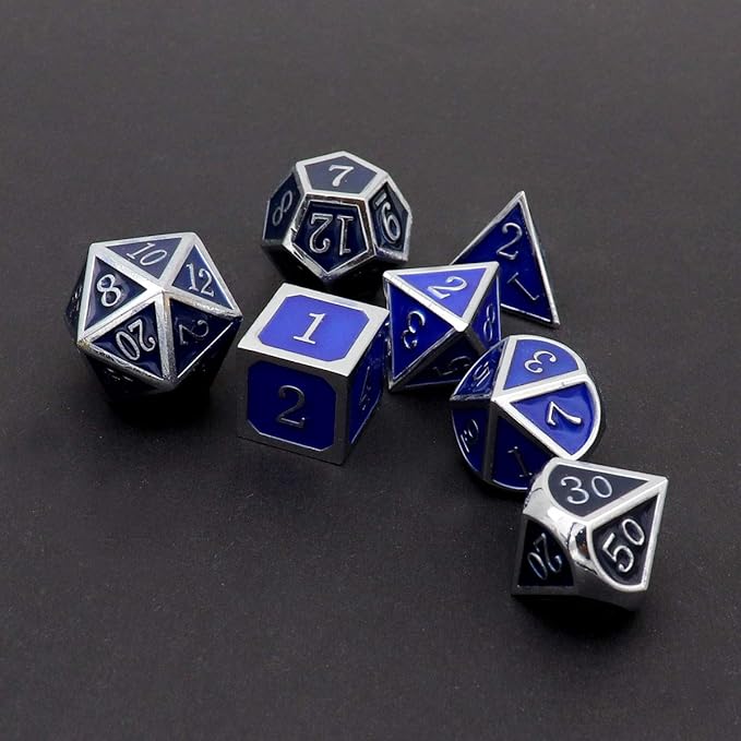 Haxtec Heat Sensitive Metal DND Dice Set Color Changing Metal Dice Temperature - Image 4
