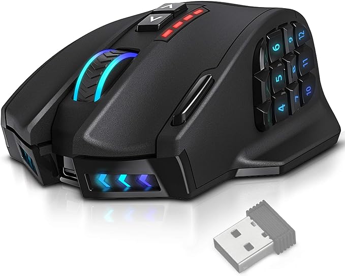 UtechSmart Venus Pro RGB Wireless MMO Gaming Mouse, 000 DPI Optical Sensor by UtechSmart