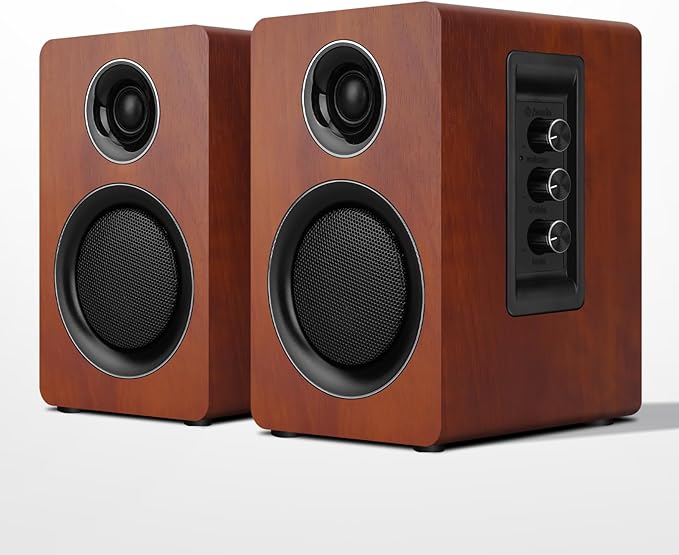 Computer Speakers for Desktop PC, Active Bookshelf Speaker by HearEveryDetailFeelEvery