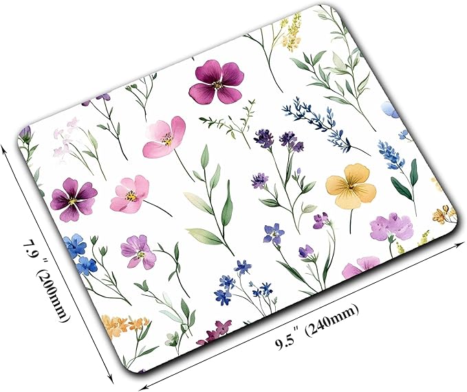 Watercolor Flower Wildflowers Floral Custom Mouse Pad - Image 2
