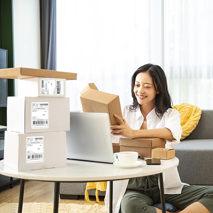 FungLam 4 Rolls 4XL Labels 4" x 6" Direct Thermal Printer Labels, Shipping - Image 7
