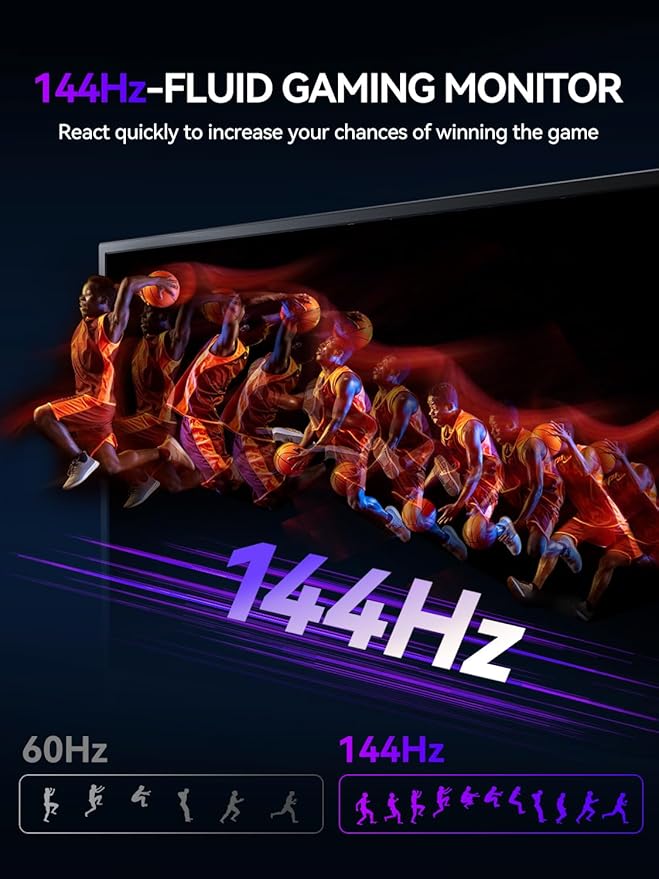 UPERFECT QLED Portable Monitor 2K 144HZ 18'' 100% DCI-P3 500Nits w/VESA & Stand - Image 4