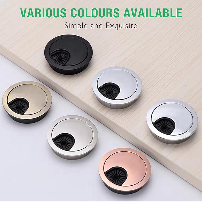 1 Pcs Desk Grommet 2" / 50 mm, Desk Cord Hole Cover, Cable Grommet Metal Zinc - Image 6