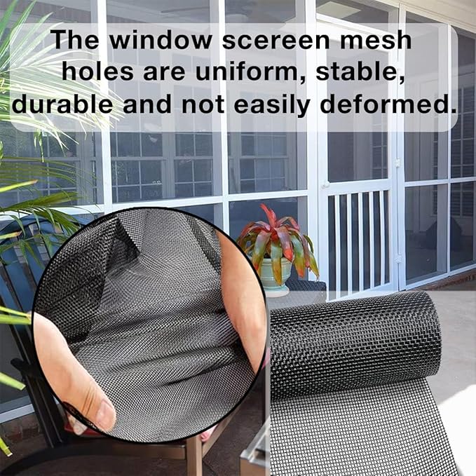 36inch*50ft Window Screens Roll, Replacement Repair Screens Mesh, Cuttable - Image 6