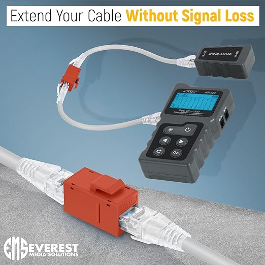 Everest RJ45 CAT6 Keystone Coupler in Orange - Image 4