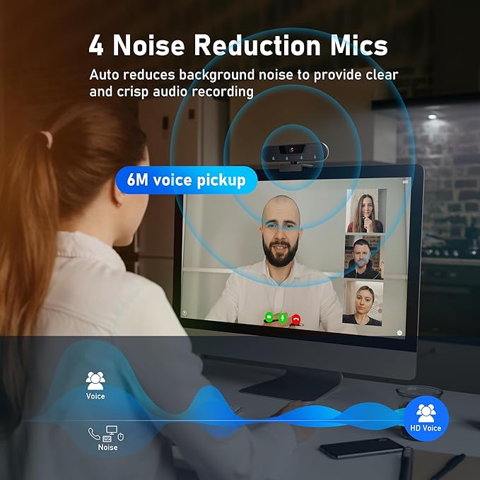 1080P 60FPS Webcam, VIZOLINK FHD computer video camera - Image 3