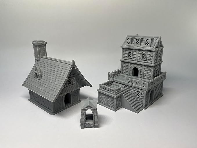 Medieval Miniature Building Terrain Set Compatible - Image 4