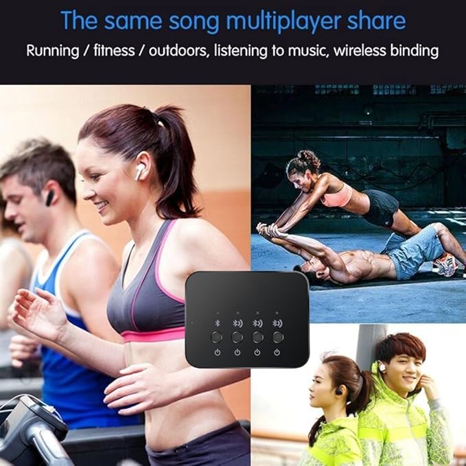 Bluetooth 4.0 Audio Sharer Audio Adapter 3.5mm Wired Stereo Music Sharing - Image 5