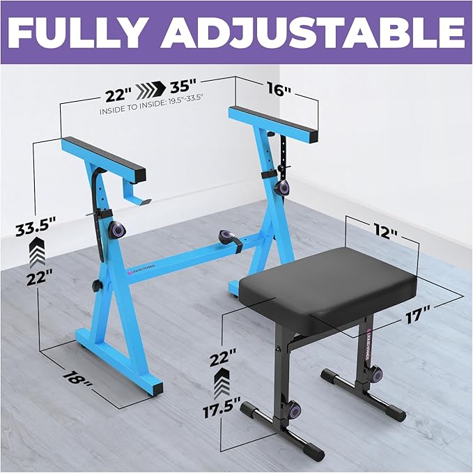 Liquid Stands Portable Heavy Duty Digital Piano Stand & Bench Set - Image 2