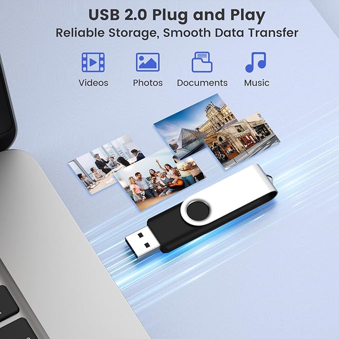 ABLAZE 8GB USB C Flash Drive 10 Pack, OTG USB 2.0 + Type C Memory Stick Dual - Image 3