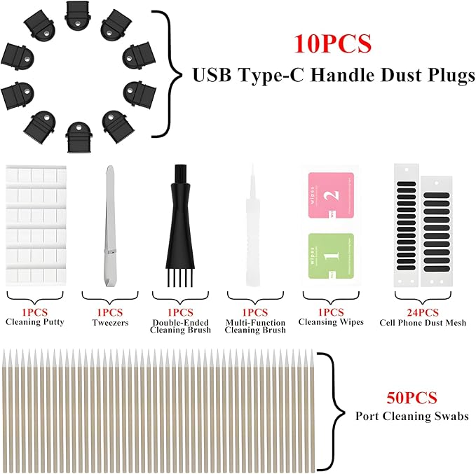 10PCS USB C with Grip Port Dust Plug, Easy Grip Dust Plug Cover, Type-C Dust - Image 2