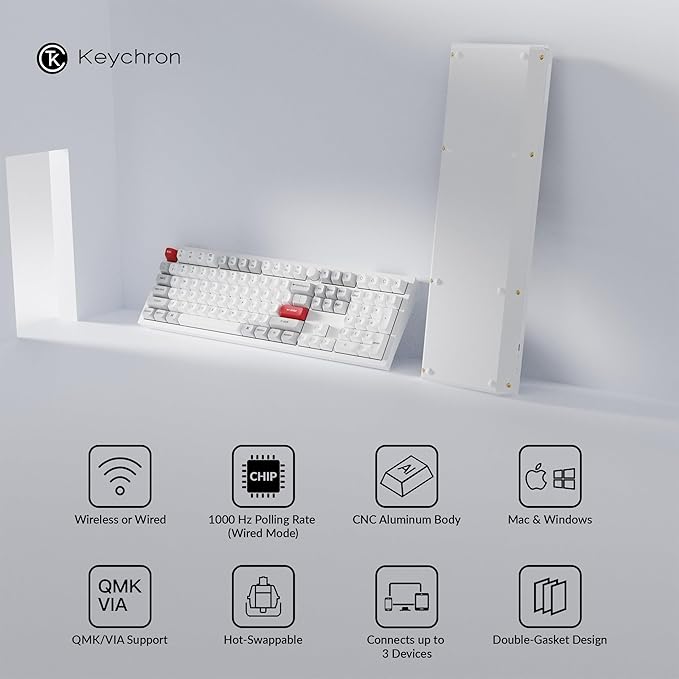 Keychron Q6 Pro Full Aluminum RGB Wireless/Wired Custom Mechanical Keyboard - Image 6