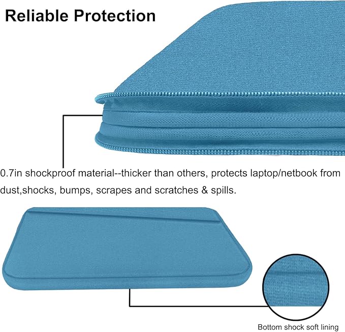 15.6 inch Laptop Sleeve, Slim Computer Carrying Bag Protective Cover Briefcase - Image 4