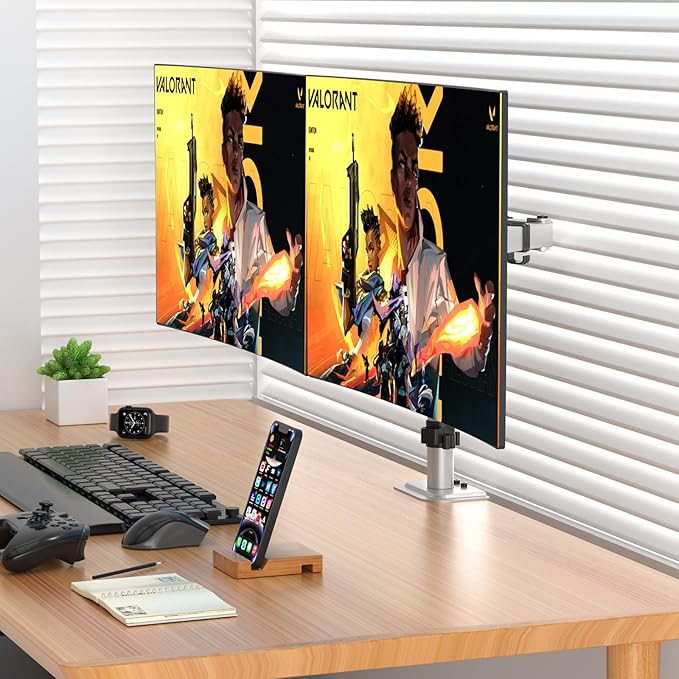 Suptek Dual Monitor Desk Mount, Adjustable Dual Monitor Arm - Image 9