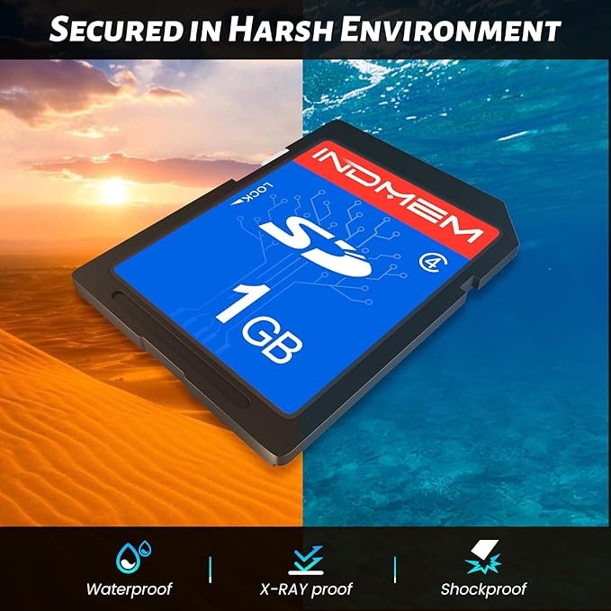INDMEM SD Card 1GB, 6 Packs Class 4 1GB Flash Memory Card MLC Standard Secure - Image 2