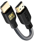 PowerBear 4K HDMI Cable 0.5 ft | High Speed, Braided Nylon & Gold Connectors by PowerBear