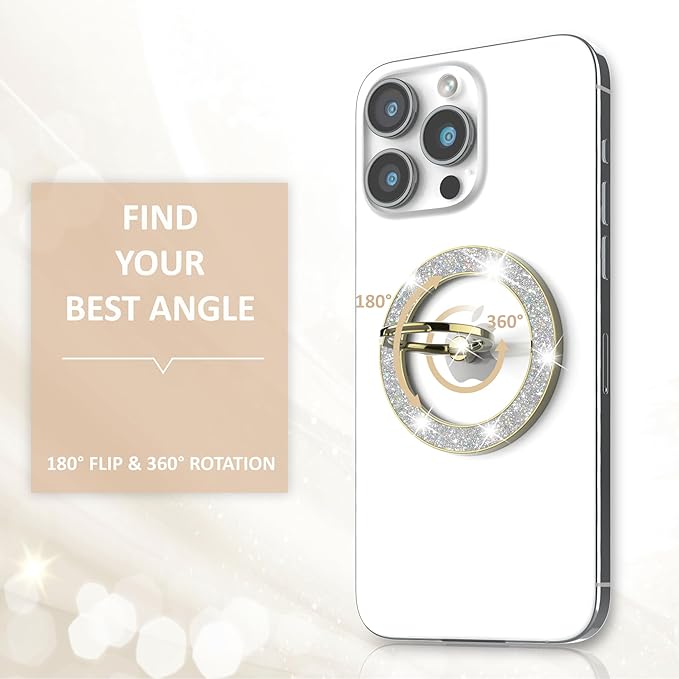 Magnetic Phone Ring Holder for MagSafe, Magnetic Phone Grip for iPhone - Image 5