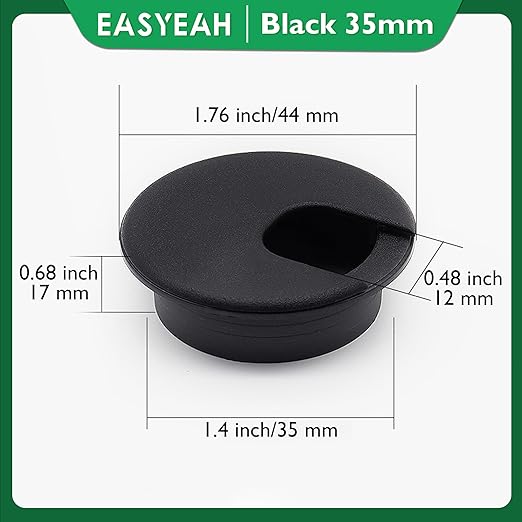 10 Pcs Desk Grommet 1-3/8" / 35 mm, Desk Cord Hole Cover, Cable Grommet ABS - Image 8