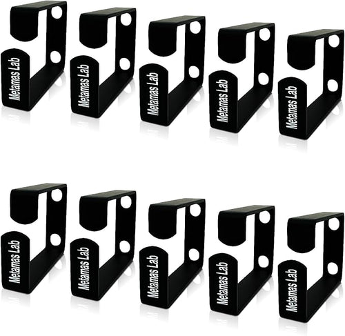 10 Pack Metallic 1U D Ring Cable Manager Ring Network Rack Cable Management by MetamasLab