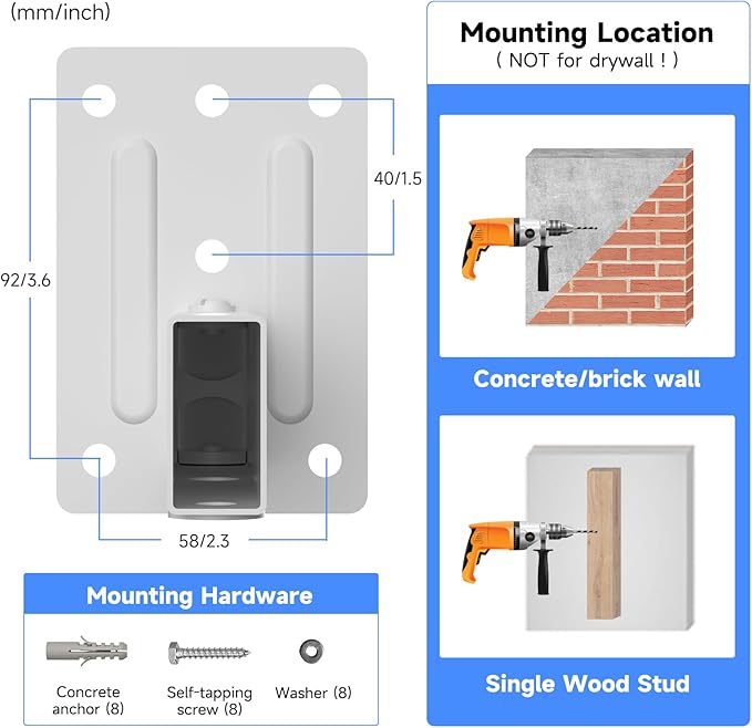 suptek Dual Side Clamping Bookshelf Speaker Wall Mounting Bracket - Image 7
