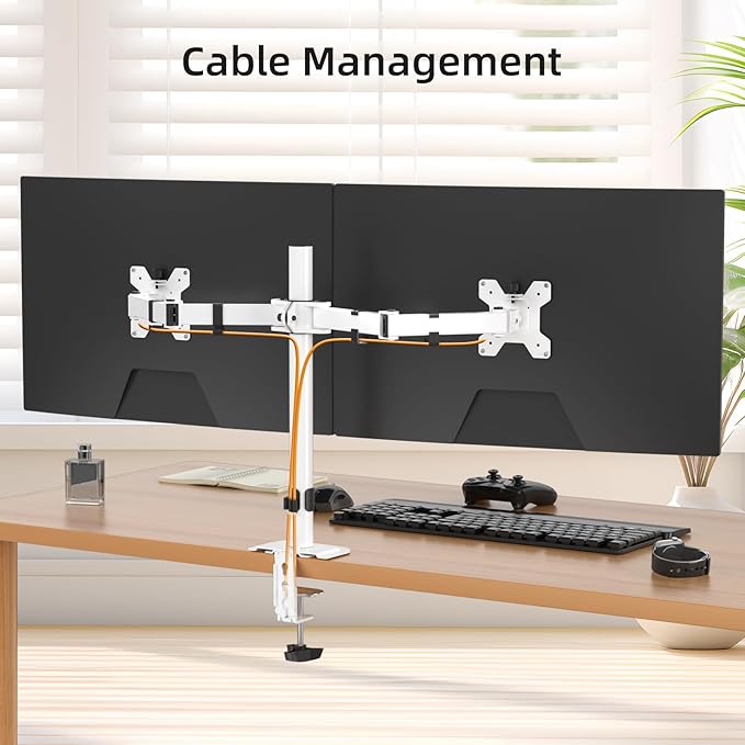 Suptek Dual Monitor Desk Mount, Adjustable Dual Monitor Arm - Image 6