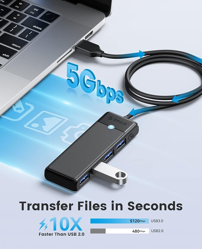 USB 3.0 Hub, ORICO 4-Port USB Hub - Image 3