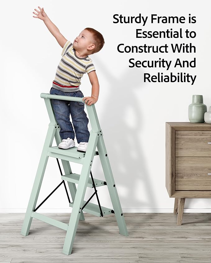 Taranta 3 Step Ladder, Lightweight Aluminum Step Stool - Image 7